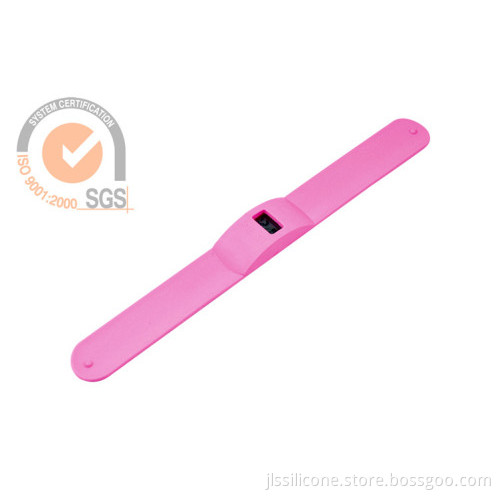 Silicone Rubber Chronograph Watch In Hot Pink